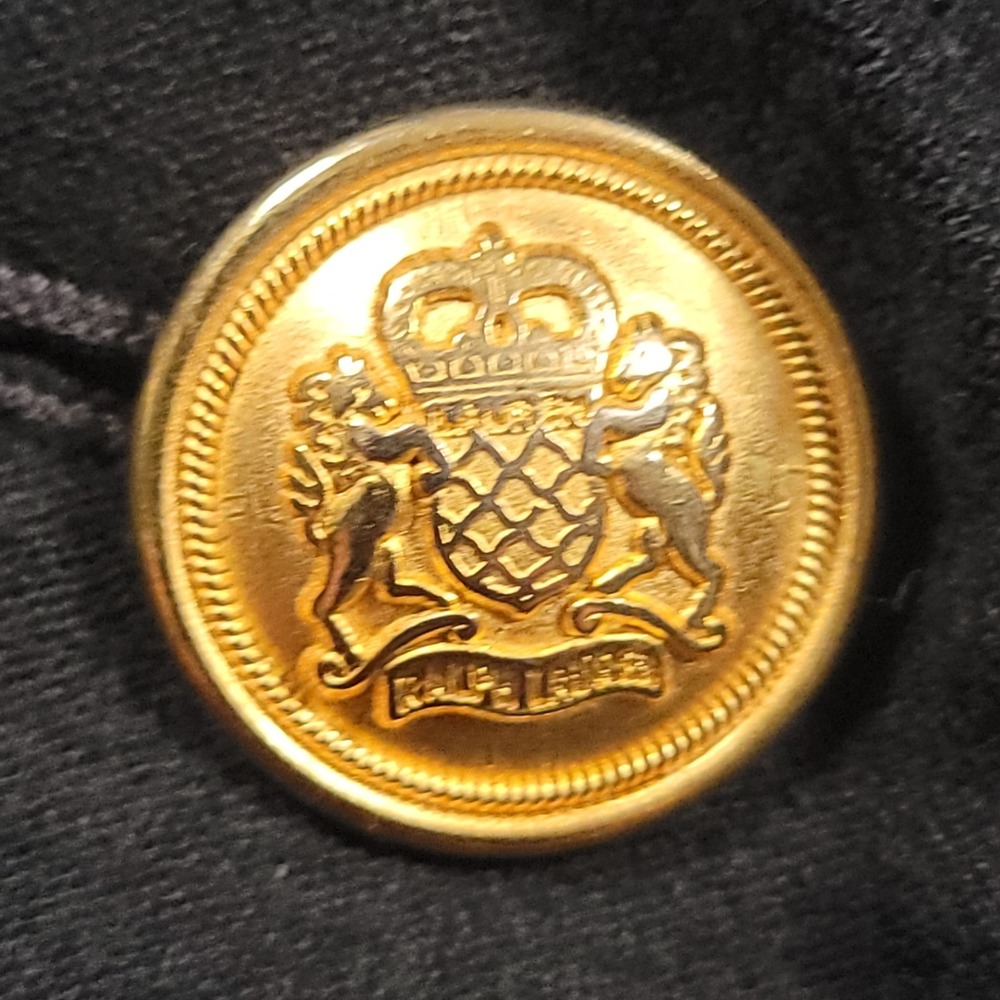 Vintage Lauren Ralph Lauren Black Double Breasted Wool Crest Logo Blazer Size 16 - Picture 6 of 15